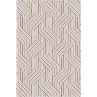 Twist TS3014 Grey / Orange Rug - Rectangle 4' x 6'