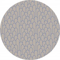 Amelia TS3015 Handmade Brown / Cobalt Blue  Rug - Round 9'