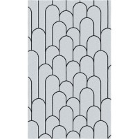 Amelia TS3015 Handmade Grey / Black  Rug - Rectangle 3' x 5'