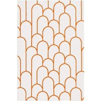 Amelia TS3015 Handmade Oatmeal / Clementine Orange  Rug - Rectangle 2' x 3'