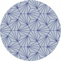 Bavaria TS3016 Handmade Gray / Iris Blue Rug - Round 6'