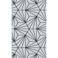 Bavaria TS3016 Handmade Grey / Black Rug - Rectangle 3' x 5'