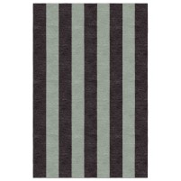 Handmade Charcoal Gray VSAA05CA08 Stripe  5X8 Area Rugs