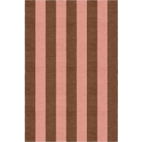 Handmade Brown Peach VSDS02EH09 Stripe Rugs 9'X12'