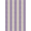 Handmade Silver Violet VSAE12EN08 Stripe Rugs 5'X8'