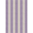 Handmade Silver Violet VSAE12EN08 Stripe Rugs 9' X 12'