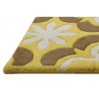 Modern Hand Tufted Wool Gold 2' x 2' Rug