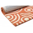 Modern Hand Tufted Wool Orange 2' x 2' Rug