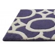 Modern Hand Tufted Wool Purple 2' x 2' Rug