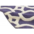 Modern Hand Tufted Wool Purple 2' x 2' Rug