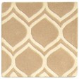 Modern Hand Tufted Wool Beige 2' x 2' Rug