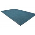 Modern Hand Tufted Wool Blue 5' x 8' Rug