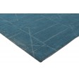 Modern Hand Tufted Wool Blue 5' x 8' Rug