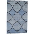 Modern Hand Tufted Wool Blue 5' x 8' Rug