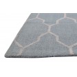 Modern Hand Tufted Wool Blue 5' x 8' Rug