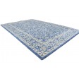 Modern Jacquard Loom Wool Silk Blend Blue 5' x 8' Rug