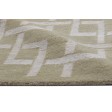 Modern Jacquard Loom Wool Silk Blend Beige 2' x 4' Rug