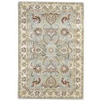 Traditional-Persian/Oriental Hand Tufted Wool Blue 4' x 6' Rug