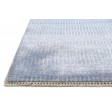 Modern Hand Knotted Wool / Silk (Silkette) Blue 2' x 3' Rug