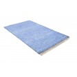 Modern Hand Knotted Wool / Silk (Silkette) Blue 2' x 3' Rug