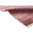 Modern Hand Knotted Wool / Silk (Silkette) Red 2' x 3' Rug