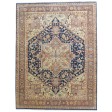 Traditional-Persian/Oriental Hand Knotted Wool Blue 9' x 11' Rug