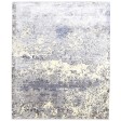 Modern Hand Knotted Silk Grey 8' x 10' Rug