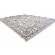 Traditional-Persian/Oriental Hand Knotted Wool Silk Blend Cream 8' x 10' Rug