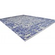 Traditional-Persian/Oriental Hand Knotted Wool / Silk (Silkette) Blue 8' x 10' Rug