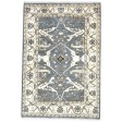 Traditional-Persian/Oriental Hand Knotted Wool Dark Grey 4' x 6' Rug