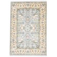 Traditional-Persian/Oriental Hand Knotted Wool Blue 4' x 6' Rug