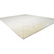 Modern Hand Knotted Wool Ivory 9' x 12' Rug