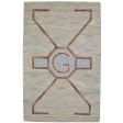 Modern Hand Tufted Wool Beige 5' x 8' Rug