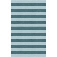 Handmade Light Blue Gray HSCF10CF04 Stripe Rugs 8'X10'