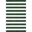 Handmade Dark Green White HSCS05AH12 Stripe Rugs 8'X10'