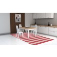 Handmade Silver Red HSTR-1005  Stripe Rugs 8' X 10'