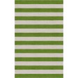 Handmade Silver Green HSTR-1012  Stripe Rugs 9' X 12'
