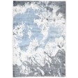 Modern Hand Woven Silk (Silkette) Blue 4' x 6' Rug