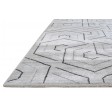 Modern Hand Woven Silk (Silkette) Grey 5' x 8' Rug