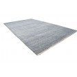 Modern Hand Knotted Wool / Silk (Silkette) Dark Grey 4' x 8' Rug