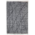 Modern Hand Knotted Wool Charcoal 5' x 8' Rug