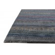 Modern Hand Knotted Wool Blue 4' x 5' Rug
