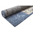 Modern Hand Woven Wool / Silk (Silkette) Blue 6' x 8' Rug