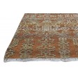 Modern Hand Knotted Wool Silk Blend Rust 6' x 9' Rug