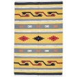 Traditional-Persian/Oriental Dhurrie Wool Yellow 3' x 6' Rug