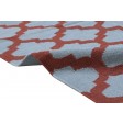 Modern Dhurrie Wool Red 5' x 7' Rug