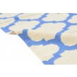 Modern Dhurrie Wool Blue 5' x 7' Rug