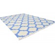 Modern Dhurrie Wool Blue 5' x 7' Rug