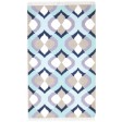 Modern Dhurrie Wool Blue 3' x 5' Rug