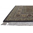 Traditional-Persian/Oriental Hand Knotted Wool / Silk (Silkette) Black 8' x 12' Rug